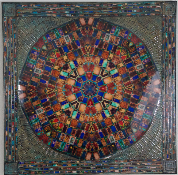 Santa Fe Threshold Mandala, 24 x 24 x1.5