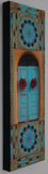 Canyon Road Turquoise Gate with Round Rstras and Two Mandalas, 8 x24 x 1.5