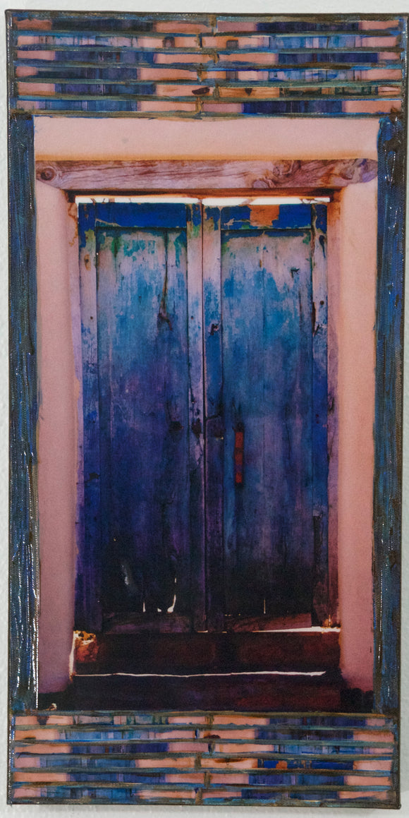 Weathered Dark Blue Gate, 10 x20
