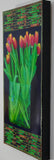 Red and Yellow Tulips against Black, 12x24