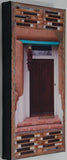 Brown Door with Turquoise header and Ristra, 8 x16 x 1.5