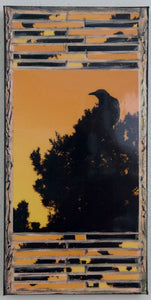 Raven on Pinon Tree, 8 x 16 x1.5