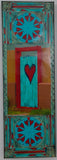 Heart Gate with Two Mandalas ,8 x 24 x 1.5
