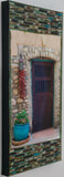 Inn Of Five Graces Brown Door with Ristra, 12 x 24 x 1.5