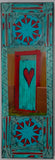 Heart Gate with Two Mandalas, 8 x24 x1.5