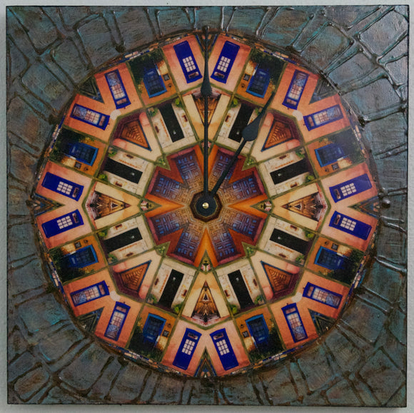 Door Mandala Clock, 16 x 16