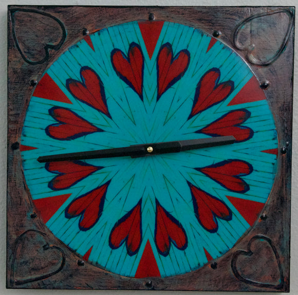 Heart Gate Clock, 12 x12 x1.5