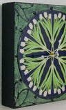 White Tulip Mandala Clock, 8 x8x1.5