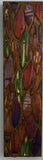 Re-Pieced Brown Leaves #1 on Birch Board, 6x24x1.5