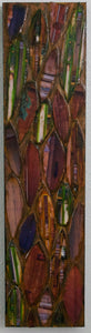 Brown Wood Leaves #2 on Birch Board, 6x24x1.5