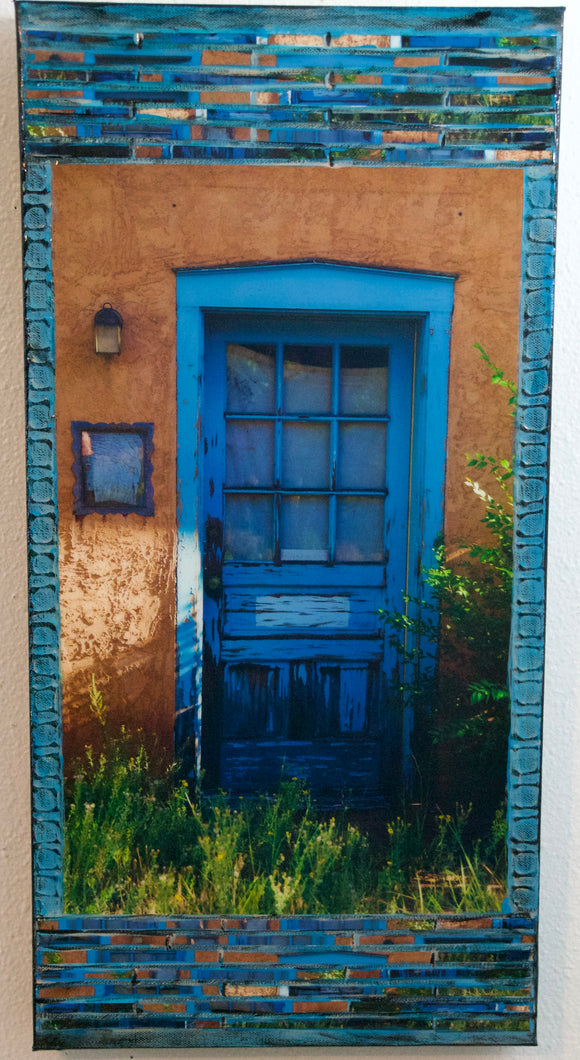 Old Santa Fe Brilliant Blue Door, 12 x24 x1.5