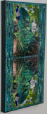 Peacock Reflection, 12 x24 x1.5