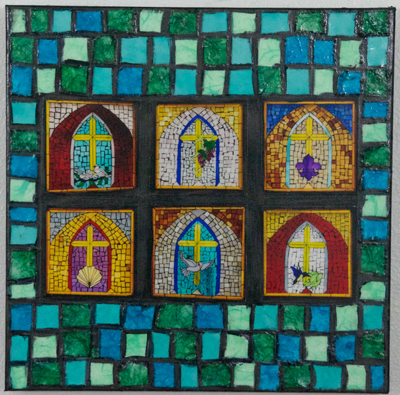 Chimayo Windows, 16 x16 x1.5