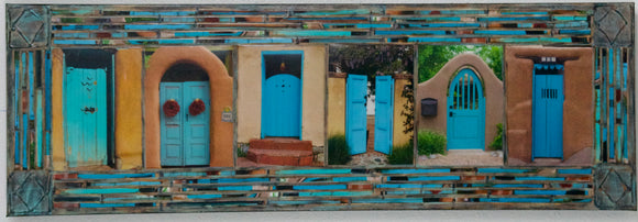 Six Turquoise Gates, 12 x 36 x1.5