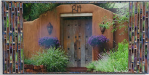 Cerro Gordo Brown Gate with Purple Flowers, 12 x 24 x1.5