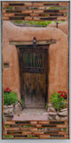 Delgado Street Brown Gate with Lantern, 8x16x1.5