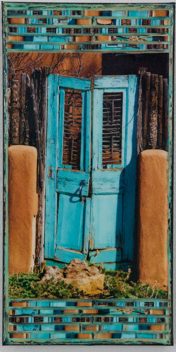 Cortez St Turquoise Gate, closeup, 8x16x1.5