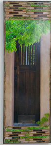 Dark Brown Carved Slender Gate,8x24x1.5