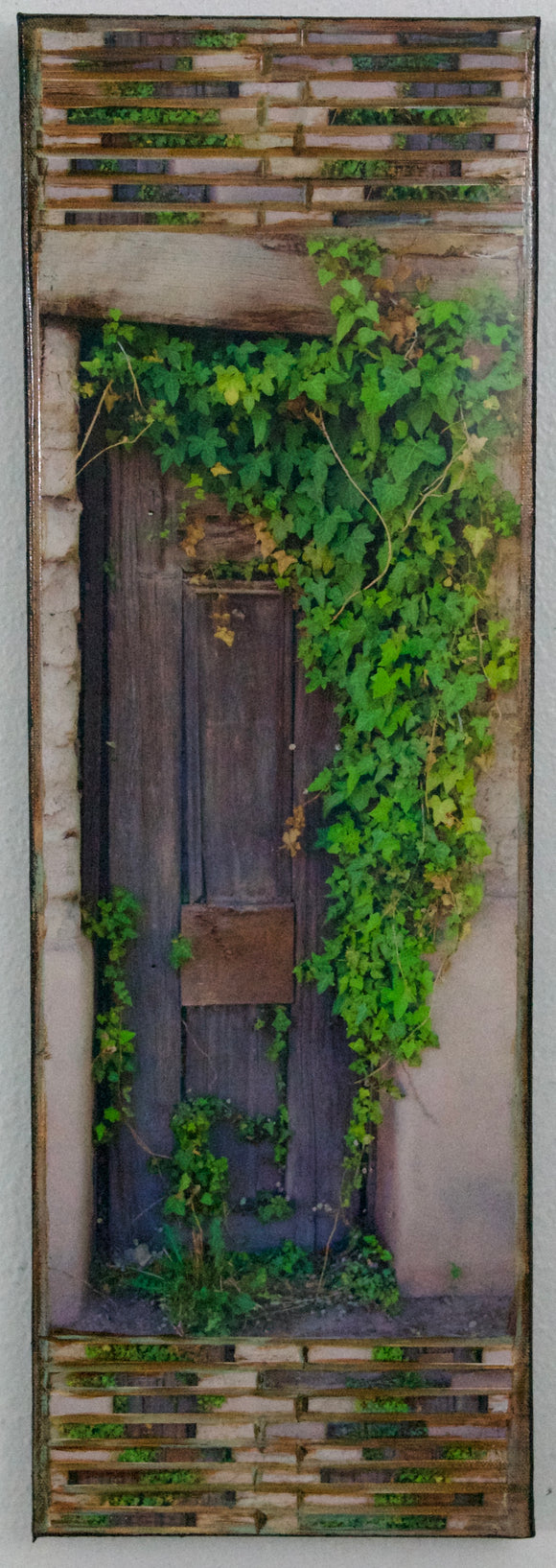 Brown Slender Gate with Ivy, 8x24x1.5