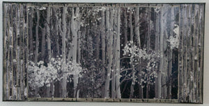 Greyscale Aspens, 24 x12 x 1.5