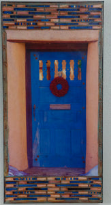 Monte Sol Blue Gate with Round Ristra,12 x 24 x1.5