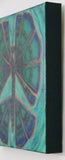 Teal Kaleidoscope Butterfly, 12 x12