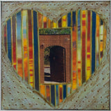 Welcoming Heart, Old Pecos Trail Brown gate. 12x12