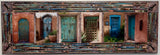 Six Teal Gates with Corner keys., 12 x36