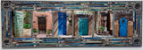 Six Blue and Teal Santa Fe Gates with Antique locks. 12 x36
