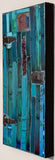 Turquoise Composite Gate with Ristra and Antique Lock, 10 x 20