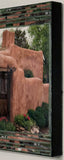 Delgado Brown Gate with Geraniums, 16 x16