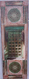 Palace Ave Teal Gate with Two Ristras, 8x24
