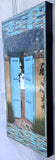 Delgado Open Turquoise Gate with Wisteria, 12 x24