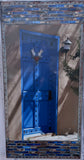 Blue Door with Sacred Heart, 12 x24