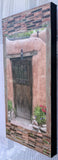 Delgado Brown Gate with Geraniums, 12 x24