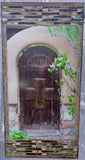 Delagado Brown Arch gate with Lilacs, 12 x 24