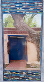 Acequia Madre Blue Gate with Cottonwood Tree, 12 x24