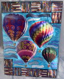 Re-Pieced Ballons on Birch Panel, 18 x24