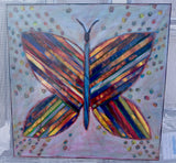 Sunset Butterfly, 20 x 20