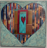 Welcoming Heart, Door To My Heart Gate, 18 x18