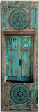 Lucero Teal Double Gate with Mandalas, 8 x24