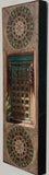 Palace Ave Double Teal Wood Gate with Two Ristras Mandala Border, 8 x24x1.5