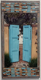 Delgado Turquoise Open Gate with Wisteria, 12 x 24 x1.5