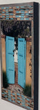 Delgado Turquoise Open Gate with Wisteria, 12 x 24 x1.5