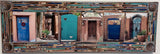 Two Blue, Two Teal, Two Brown Santa Fe Gates, 12 x36