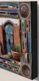 Two Blue, Two Teal, Two Brown Santa Fe Gates, 12 x36