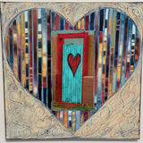 Door To My heart, Welcoming heart, 18 x18x1.5