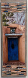 Galisteo Blue Gate with Peace Sign, 8 x24 x1.5