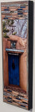 Galisteo Blue Gate with Peace Sign, 8 x24 x1.5