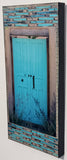 Double Turquoise Gate with Black Star, 12 x24 x1.5